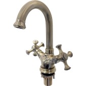 L1191С Смеситель для умывальника крест бронза на гайке L1191С Смеситель для умывальника крест бронза на гайке