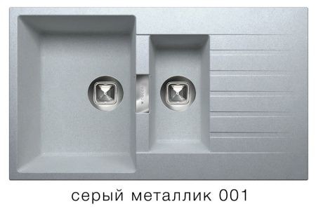 Мойка TOLERO TL-860 №001 (серый металлик) 860*500мм