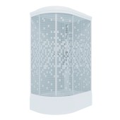 ТРИТОН Гидробокс Стандарт 120*80*232 В ПРАВ,сред.подд,стекло МОЗАЙКА,профиль белый