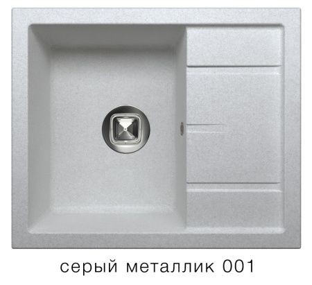 Мойка TOLERO R-107 №001 (серый металлик) 60*50 см