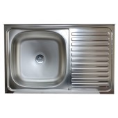 Мойка накладная 0,4/130 50*80 ЛЕВАЯ без сифона