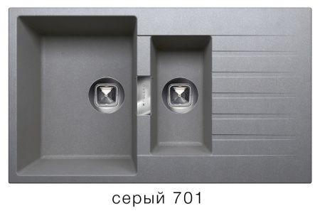 Мойка TOLERO TL-860 №701 (серый) 860*500мм