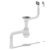 RD-plast 10 Сифон д/кухни SANSTAR с прямоугольный перелив.3 1/2"- 40/50