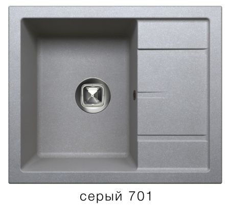 Мойка TOLERO R-107 №701 (серый) 60*50 см