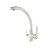 L4455W-3 Смеситель для кухни с фильтром.белый