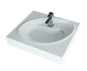 Мойка над стир. машиной ANDREA Topaz 600*548*100 белый литьевой мрамор, с кронштейнами Мойка над стир. машиной ANDREA Topaz 600*548*100 белый литьевой мрамор, с кронштейнами