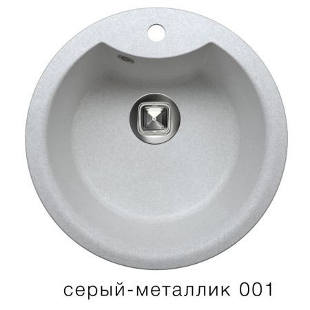 Мойка TOLERO R-108Е №001 (серый металлик) d=51 см