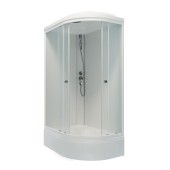 ТРИТОН Гидробокс Риф 120*80*232 ЛЕВ В,сред.подд,стекло ГРЕЙС,профиль белый