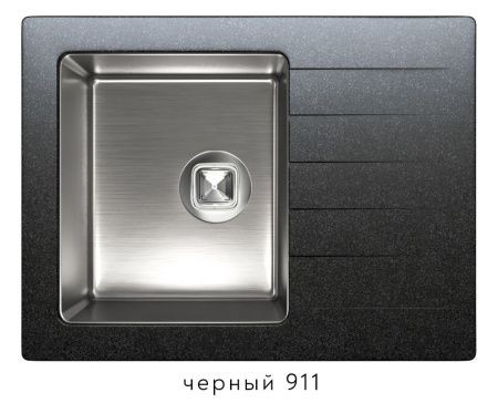 Мойка TOLERO TTS-660 №911 (черный) 66*50см