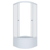 ТРИТОН Душевая кабина Вирго 90*90*220,глуб. подд,стекло ЛЕН,профиль белый