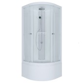 ТРИТОН Гидробокс Вирго 90*90*227, ДН Стандарт, Белая,глуб.подд,стекло ЛЕН,профиль белый