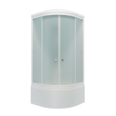 ТРИТОН Гидробокс Риф 90*90*216 Б,глуб.подд,стекло ГРЕЙС,профиль белый