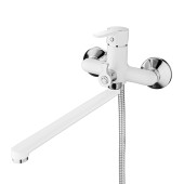 L2203W Cмеситель для ванны длинный нос белый