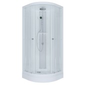 ТРИТОН Гидробокс Гидрус 90*90*223, ДН Стандарт,Белая,низ.подд,стекло ЛЕН,профиль белый