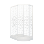 ТРИТОН Душевая кабина Коралл 120*80*192 ЛЕВ А,низ.подд,стекло МОЗАЙКА,профиль белый