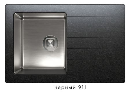 Мойка TOLERO TTS-760 №911 (черный) 76*50см