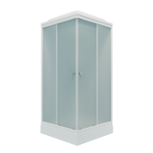 ТРИТОН Гидробокс Риф-К 90*90*215 А, низ.квадр.подд,стекло ГРЕЙС,профиль белый