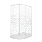 ТРИТОН Душевая кабина Коралл 120*80*192 ПРАВ А,низ.подд,стекло МОЗАЙКА,профиль белый