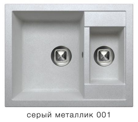 Мойка TOLERO R-109 №001 (серый металик) 62*50 см