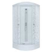 ТРИТОН Гидробокс Стандарт 100*100*228 А,низк.подд,стекло МОЗАИКА,профиль белый