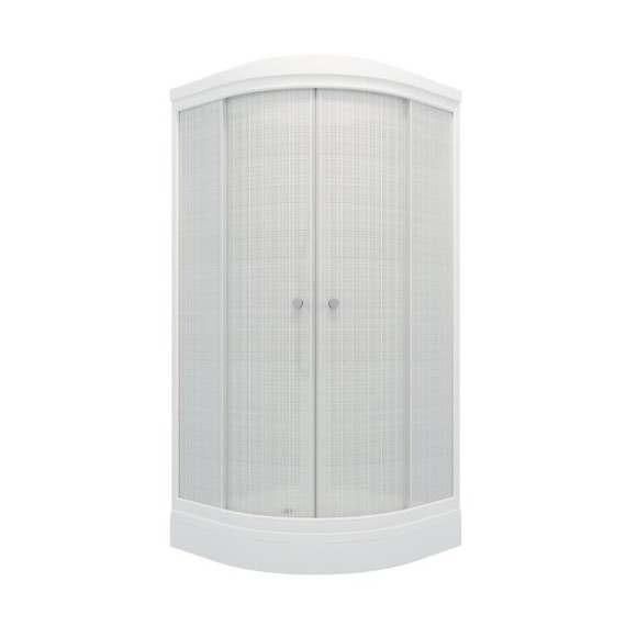 ТРИТОН Гидробокс Стандарт 100*100*228 А,низк.подд,стекло МОЗАИКА,профиль белый