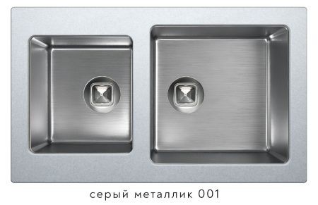 Мойка TOLERO TTS-840 №001 (серый металлик) 84*50см