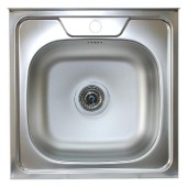 Мойка накладная 0,4/130 50*50 ЦЕНТР без сифона.