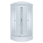 ТРИТОН Гидробокс Стандарт 100*100*228 А,низк.подд,стекло ПОЛОСЫ,профиль белый