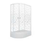 ТРИТОН Душевая кабина Коралл 120*80*206 В ПРАВ,сред.подд,стекло МОЗАЙКА,профиль белый