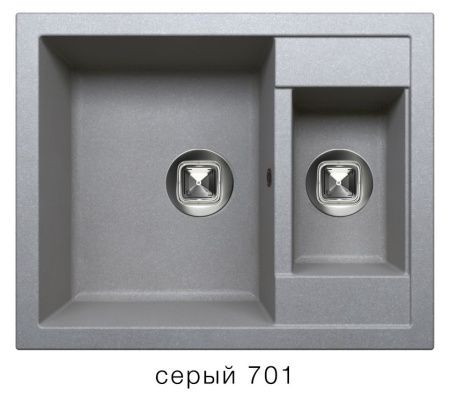 Мойка TOLERO R-109 №701 (серый) 62*50 см
