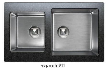 Мойка TOLERO TTS-840 №911 (черный) 84*50см