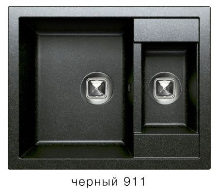 Мойка TOLERO R-109 №911 (черная) 62*50 см