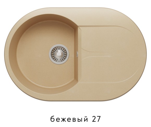 Мойка ATOL №760 №27 (Бежевый) 760мм*500мм