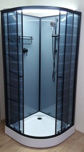 ДАНА Гидробокс 011 90*90*205 мел.поддон,Графит. полосы, без крыши ДАНА Гидробокс 011 90*90*205 мел.поддон,Графит. полосы, без крыши