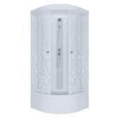 ТРИТОН Гидробокс Стандарт 100*100*205 В,сред.подд,стекло МОЗАЙКА,профиль белый