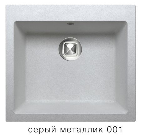 Мойка TOLERO R-111 №001 (серый металлик) 55,5*50 см