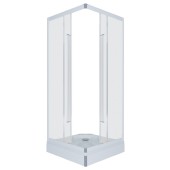 ТРИТОН Душевая кабина Орион 90*90*218,низ.квадр.подд,стекло ЛЕН,профиль белый
