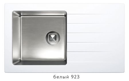 Мойка TOLERO TTS-860 №923 (белый) 86*50см