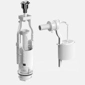 BERGES Арматура на унитаз EKO22  двойная кнопка,боковой подвод,