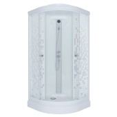 ТРИТОН Гидробокс Стандарт 90*90*215 А,низк.подд,стекло МОЗАИКА,профиль белый