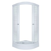 ТРИТОН Душевая кабина Стандарт 90*90*191 А,низ.подд,стекло ПОЛОСЫ,профиль белый