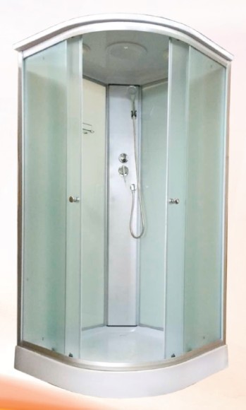 ДАНА Гидробокс 281W 90*90*215 мел.поддон,бел.зад.стекло,мат.перед.стекло