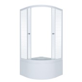 ТРИТОН Душевая кабина Стандарт 90*90*192 Б,глуб.подд,стекло ПОЛОСЫ,профиль белый