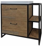 Тумба ЛОФТ 1.2 ГАМБИЯ два ящика Plus ПРАВ 80/100 см под ум.Марко Слим 80 Тумба ЛОФТ 1.2 ГАМБИЯ два ящика Plus ПРАВ 80/100 см под ум.Марко Слим 80