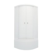 ТРИТОН Душевая кабина Стандарт 90*90*192 Б,глуб.подд,стекло ЛЕН,профиль белый