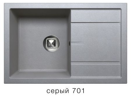 Мойка TOLERO R-112 №701 (серый) 76*50 см