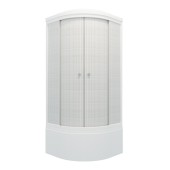 ТРИТОН Гидробокс Стандарт 90*90*216 Б,глуб.подд,стекло ЛЕН,профиль белый