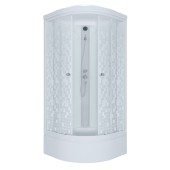 ТРИТОН Гидробокс Стандарт 90*90*228 В,сред.подд,стекло МОЗАЙКА,профиль белый