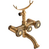 К 13018 Смеситель для ванны короткий нос бронза