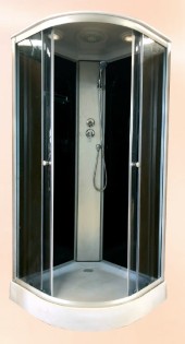 ДАНА Гидробокс 283В 100*100*215 мел.поддон,чер.зад.стекло,тонир.перед.стекло